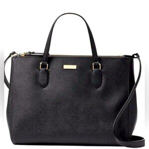 Kate Spade Leighann Laurel Black Leather Crossbody Purse